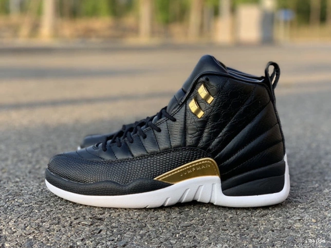 Rep TBK Metallic Air Jordan 'Reptile' Gold-White Black 12 AO6068-007 Retro 0725